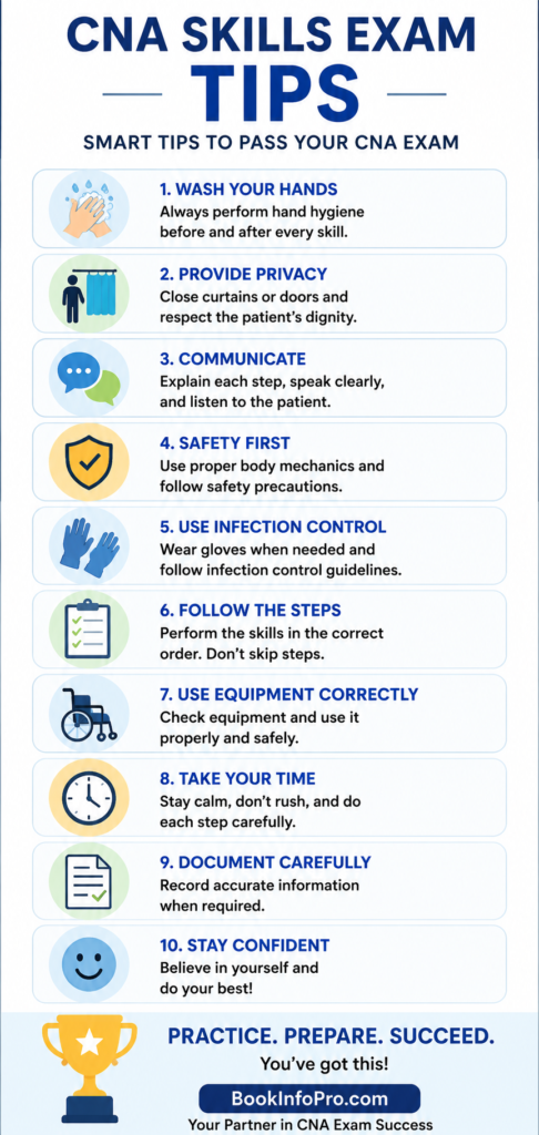 cna skills exam tips for cna examination